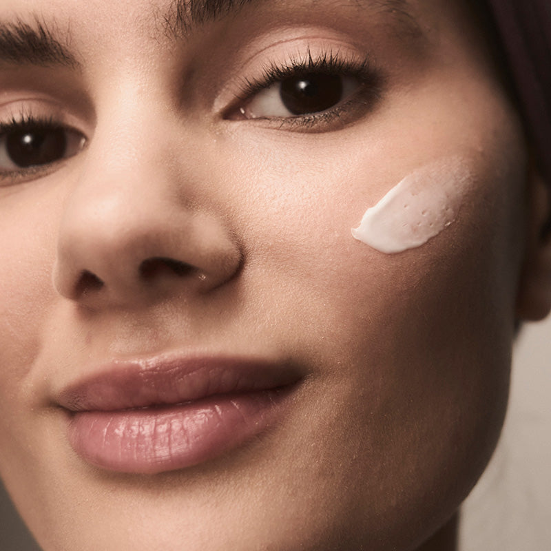 Bright Awakening Face Cream on woman&#39;s face